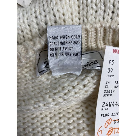 Vintage NWT A Little Extra Spice Womens Knit Sweater Button Up V Neck 24W/ 44 - Picture 10 of 11
